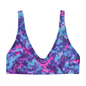 Neon Clouds padded bikini top