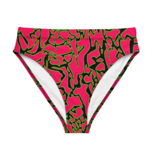 Electric Summer high-waisted bikini bottom
