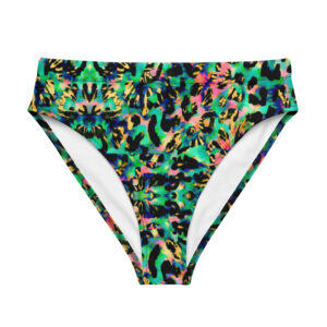 Leopard Confetti high-waisted bikini bottom
