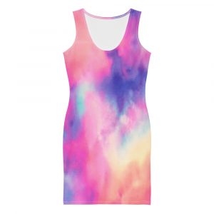 Cotton Candy Clouds Stretchy Dress