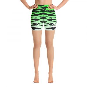 Lime Waves Yoga Shorts