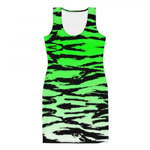 Lime Waves Stretchy Dress