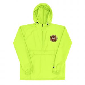 Rasta Sunset Neon Green Champion Packable Jacket